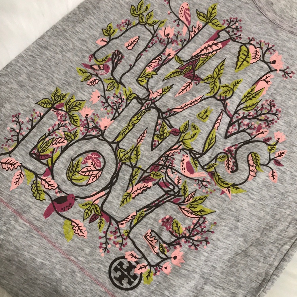 Authentic Tory Burch Cotton Grey Tshirt sz XS